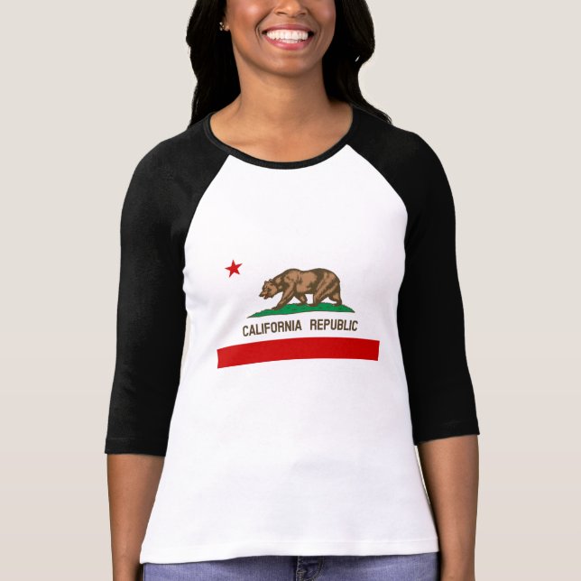 Camiseta Bandera estatal de la República de California (Anverso)