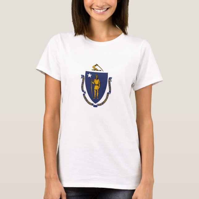 Camiseta Bandera estatal de Massachusetts (Anverso)
