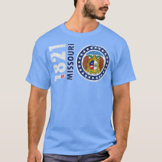 Camiseta Bandera Estatal de Misuri Retro 1821