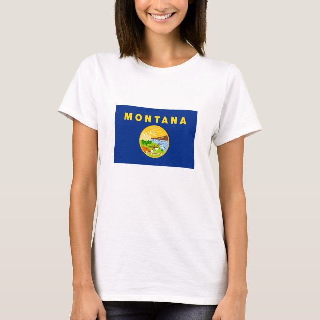 Camiseta Bandera Estatal de Montana (Anverso)