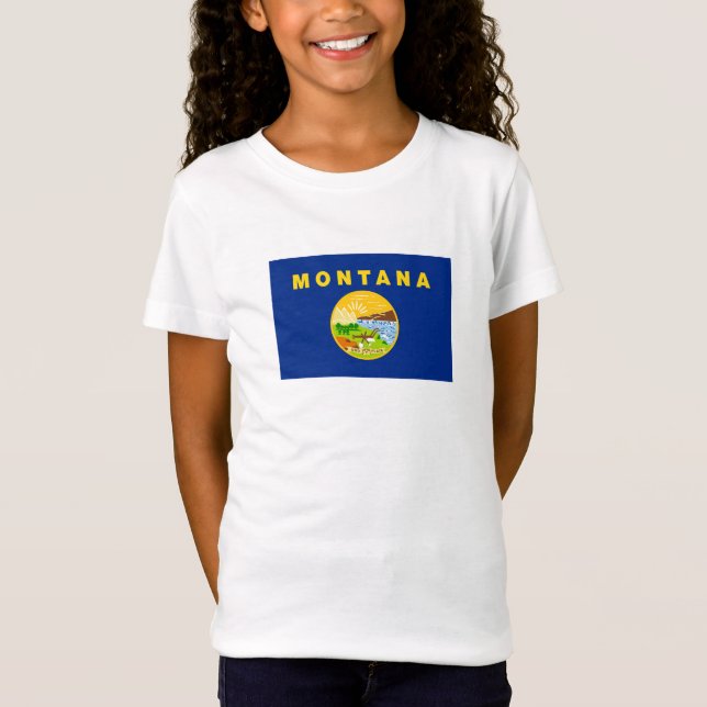 Camiseta Bandera Estatal de Montana (Anverso)