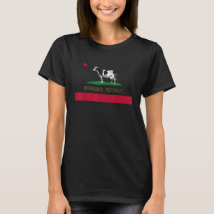 Camiseta Bandera estatal de Nebraska 2 estilo California