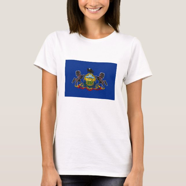 Camiseta Bandera Estatal de Pennsylvania (Anverso)