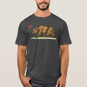 Camiseta Bandera Estatal de Surfing Surfboard de California