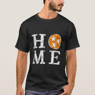 Camiseta Bandera Estatal de Tennessee Blanca naranja Dolor
