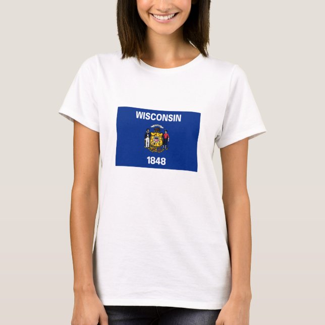 Camiseta Bandera estatal de Wisconsin (Anverso)