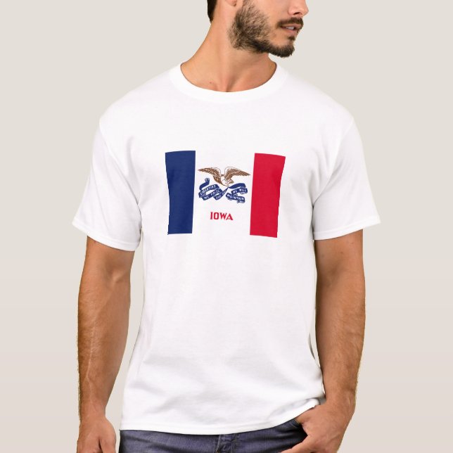 Camiseta Bandera Estatal Iowa (Anverso)