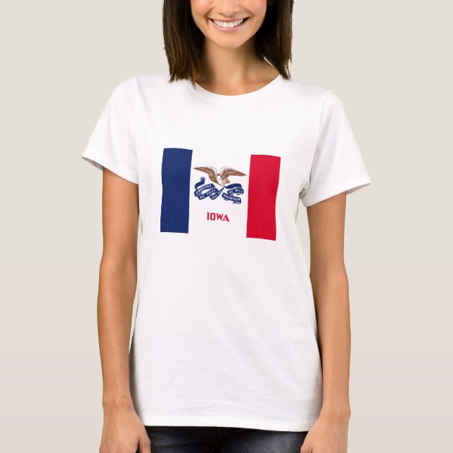 Camiseta Bandera Estatal Iowa (Anverso)