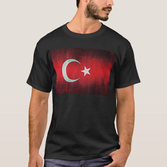 Camiseta Bandera estilizada de Turquía (Anverso)