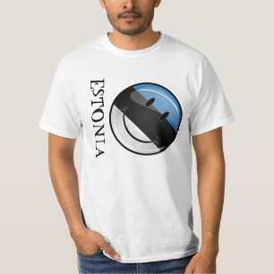 Camiseta Bandera estonia sonriente