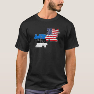 Camiseta Bandera estonoamericana de Estonia