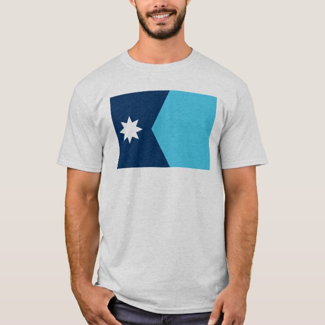 Camiseta Bandera Estrella Norte de Minnesota (Anverso)