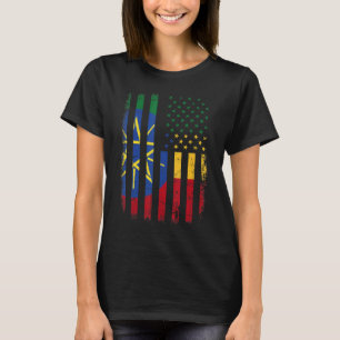 Camiseta Bandera Etíope Americana Etíope Rota Etiopía A