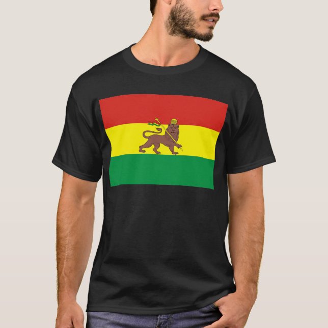 Camiseta Bandera etíope vieja con el león de Judah (Anverso)