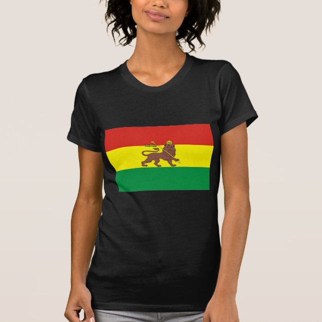 Camiseta Bandera etíope vieja con el león de Judah (Anverso)