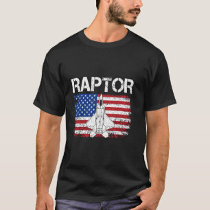 Camiseta Bandera F-22 Raptor USA Caza Avión Militar Piloto