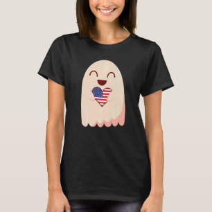 Camiseta Bandera Fantasma Estadounidense Patriótica