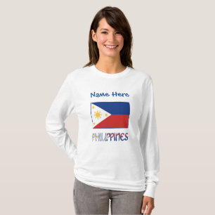 Camiseta Bandera filipina azul personalización