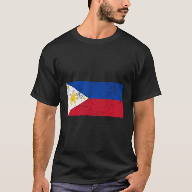 Camiseta Bandera filipina de la Novedad de bandera de Filip (Anverso)