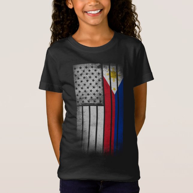 Camiseta Bandera filipina estadounidense (Anverso)