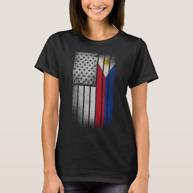Camiseta Bandera filipina estadounidense (Anverso)