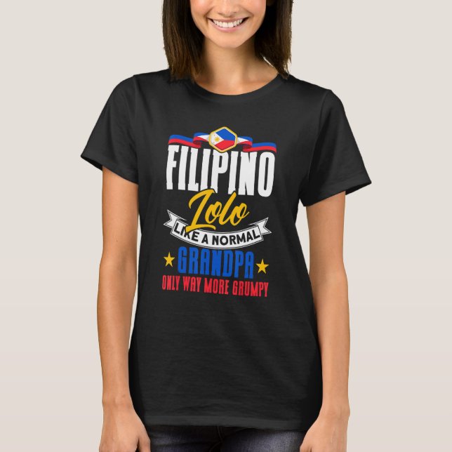 Camiseta Bandera filipina Lolo Grandpa Pinoy F (Anverso)