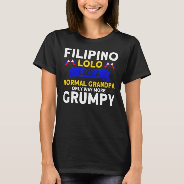 Camiseta Bandera filipina Lolo Grandpa Pinoy F (Anverso)
