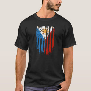 Camiseta Bandera filipina mitad americana mitad filipina