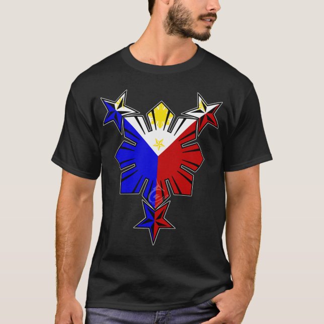 Camiseta Bandera filipina Sun y estrellas (Anverso)