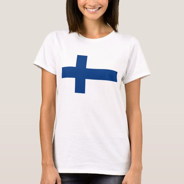 Camiseta Bandera finlandesa (Anverso)