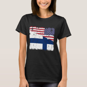 Camiseta Bandera finlandesa estadounidense Finn Suomi Sisu 