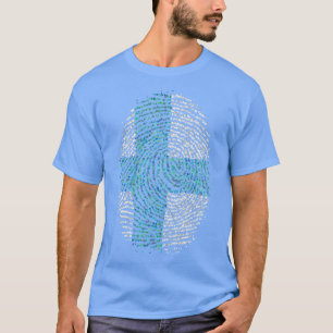 Camiseta Bandera finlandesa finlandesa de huellas dactilare