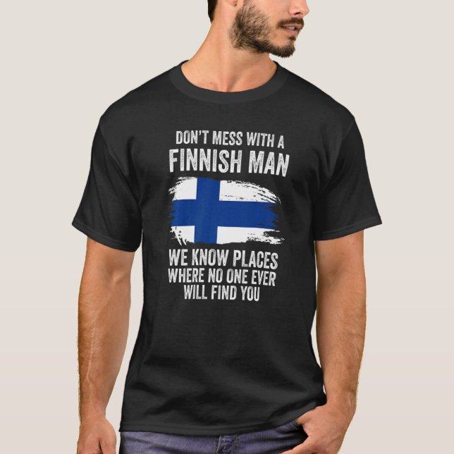 Camiseta Bandera finlandesa Finlandia (Anverso)