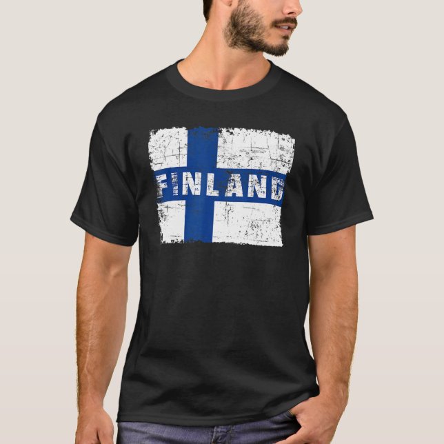 Camiseta Bandera finlandesa Finlish Pride Souvenir Nación F (Anverso)