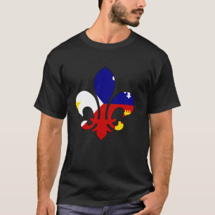 Camiseta Bandera Fleur Acadiana Louisiana País Cajún Ciudad