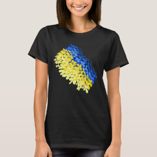 Camiseta Bandera floral de Ucrania
