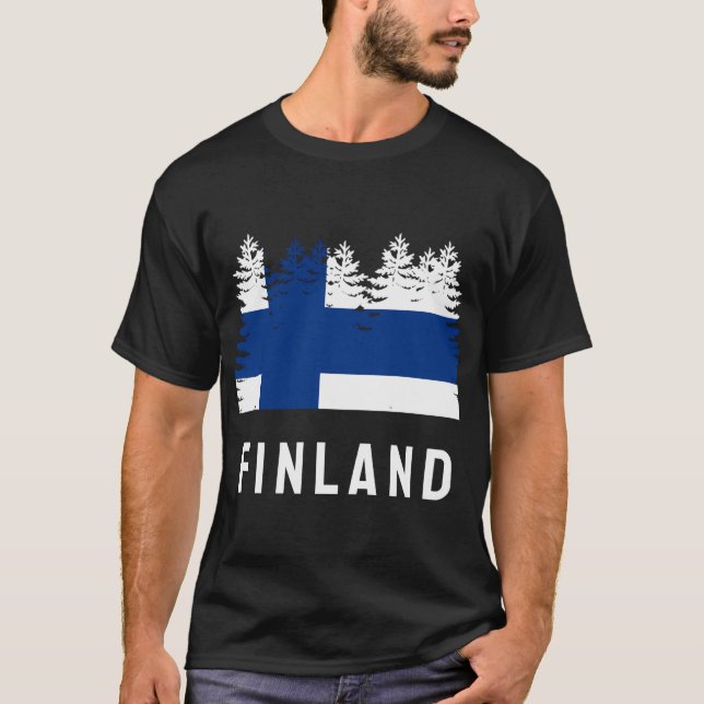 Camiseta Bandera forestal finlandesa Finlandia (Anverso)