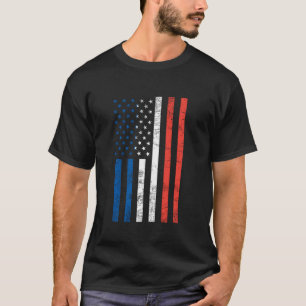 Camiseta Bandera Francesa Americana Estados Unidos