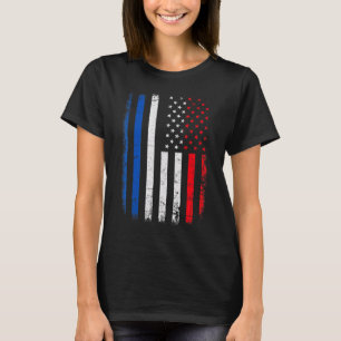 Camiseta Bandera Francesa Americana Herencia del Orgullo No