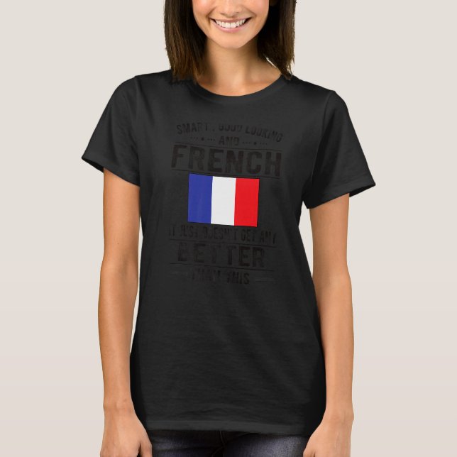 Camiseta Bandera francesa de buen aspecto Francia Rozas fra (Anverso)