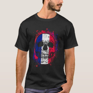 Camiseta Bandera francesa de Francia Cráneo