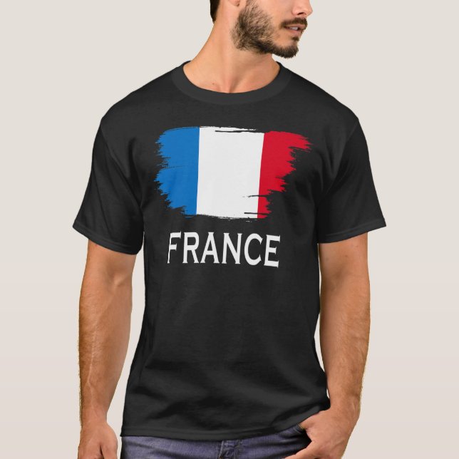 Camiseta Bandera francesa de Francia para hombres niñas Fra (Anverso)