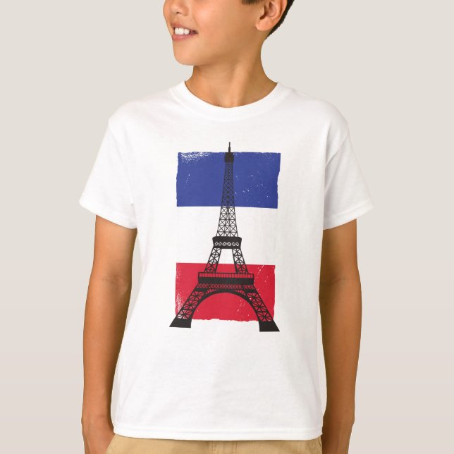 Camiseta Bandera francesa de París (Anverso)