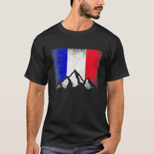 Camiseta Bandera Francesa Esquí de Montaña País Invierno Sk