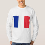 Camiseta Bandera francesa (Francia)<br><div class="desc">Este diseño presenta la bandera nacional de Francia (oficialmente República Francesa, República Francesa), país conformado por la Francia metropolitana en Europa Occidental y varias regiones y territorios de ultramar. El área metropolitana de Francia se extiende desde el mar Mediterráneo hasta el Canal de la Mancha y el Mar del Norte,...</div>