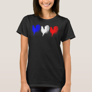 Camiseta Bandera Francesa galardona el franco rojo azul de