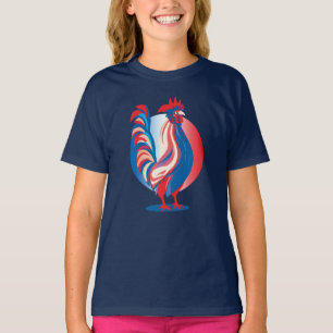 Camiseta Bandera Francesa, gallo patriótico