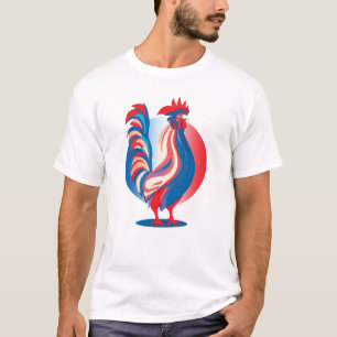 Camiseta Bandera Francesa, gallo patriótico