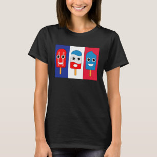 Camiseta Bandera francesa Ice Pops Bastille Day Fête Nation