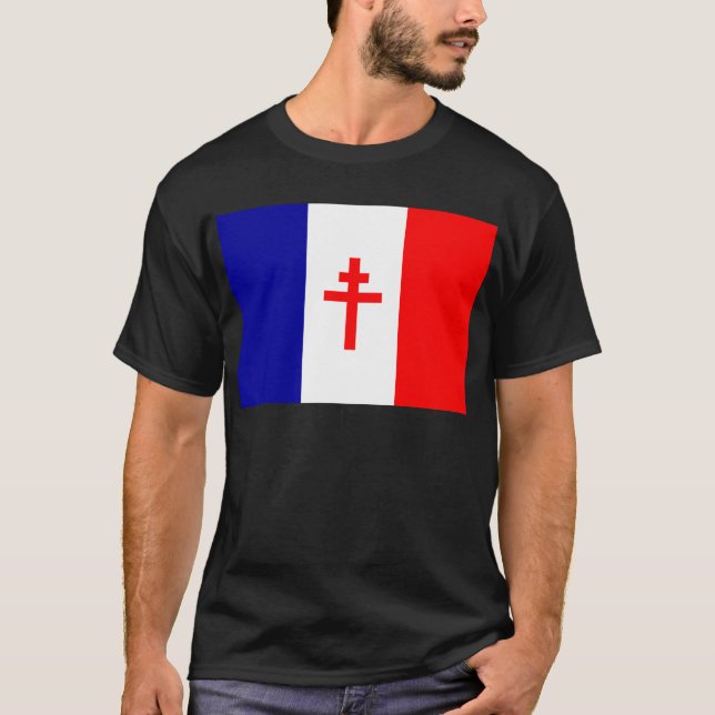 Camiseta Bandera francesa libre de las fuerzas (Anverso)